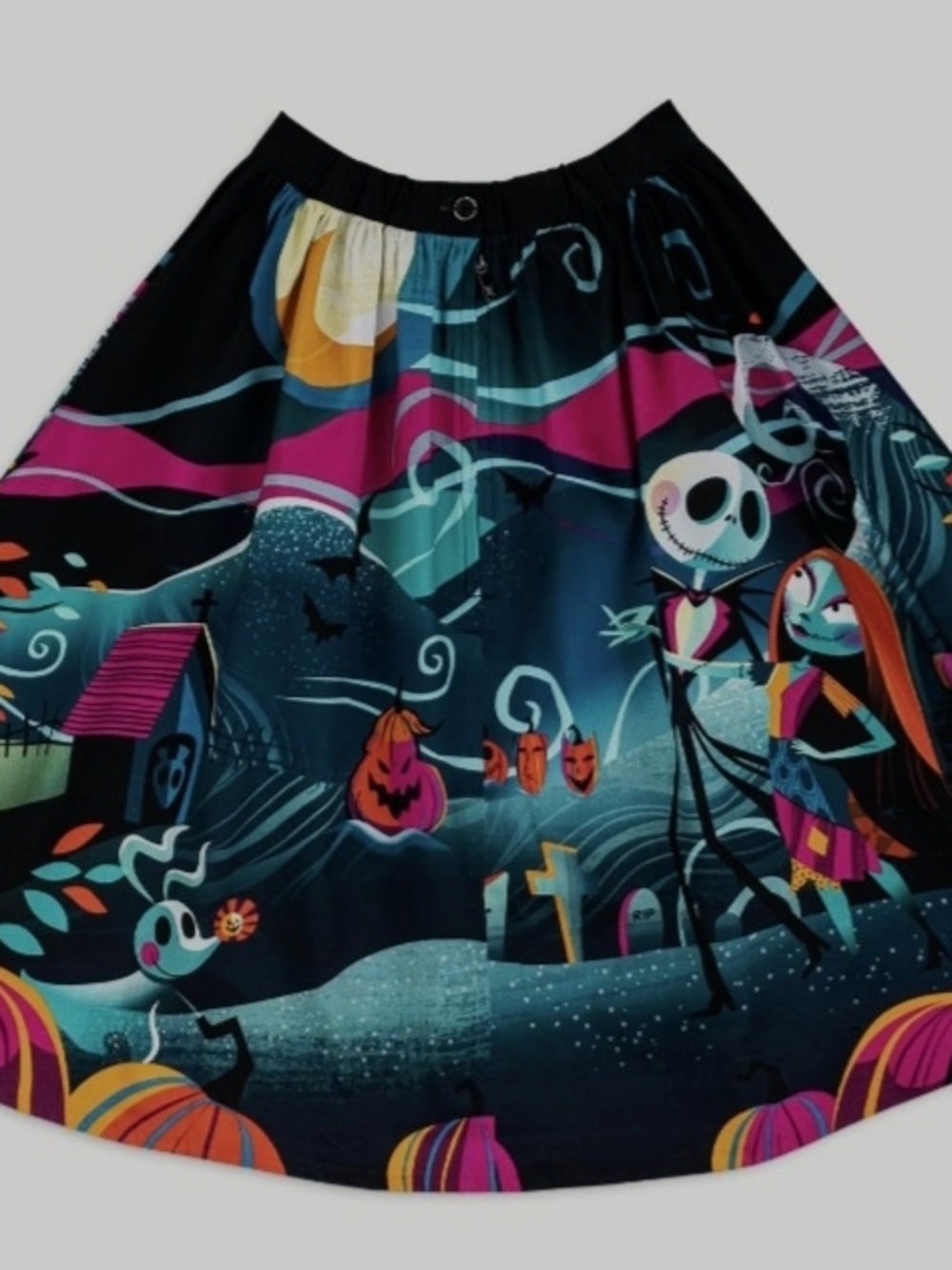 Nightmare Before Christmas Skirt with Jack & Sally